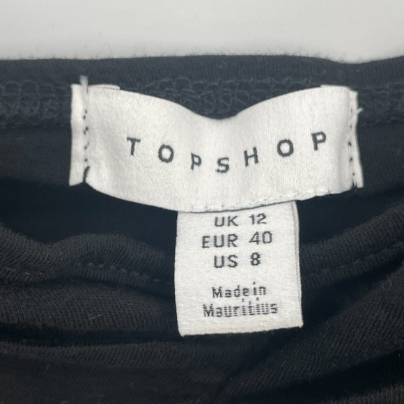 Topshop Women's Ruched Crop Camisole Black - Picture 3 of 7